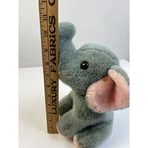 Fundamental Too 1987 Squeezem's Plush Elephant Gray Stuffie Vintage 80s - Picture 3 of 8
